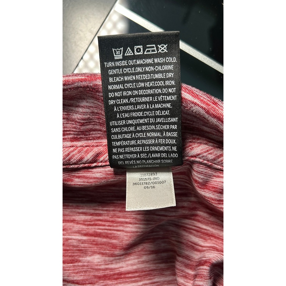 PINK Victoria Secret Indiana University Quarter Zip XS Red Space Dye Pullover - Picture 5 of 5
